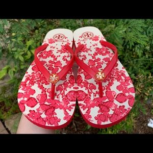 Tory Burch Printed Flip Flops